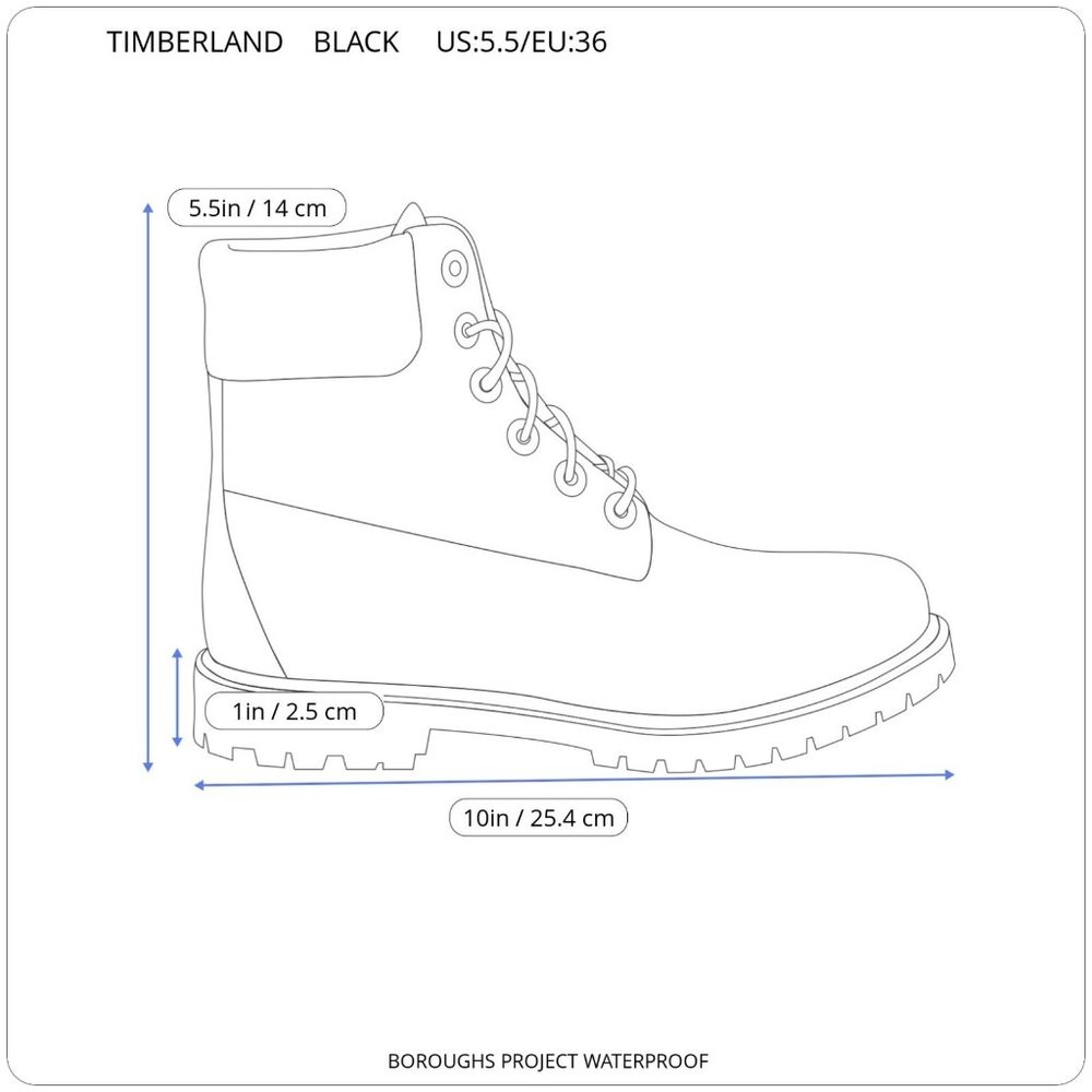 Women Timberland Boroughs Project Boots Thermolite Waterproof Black US 5.5 EU 36 - Picture 11 of 11